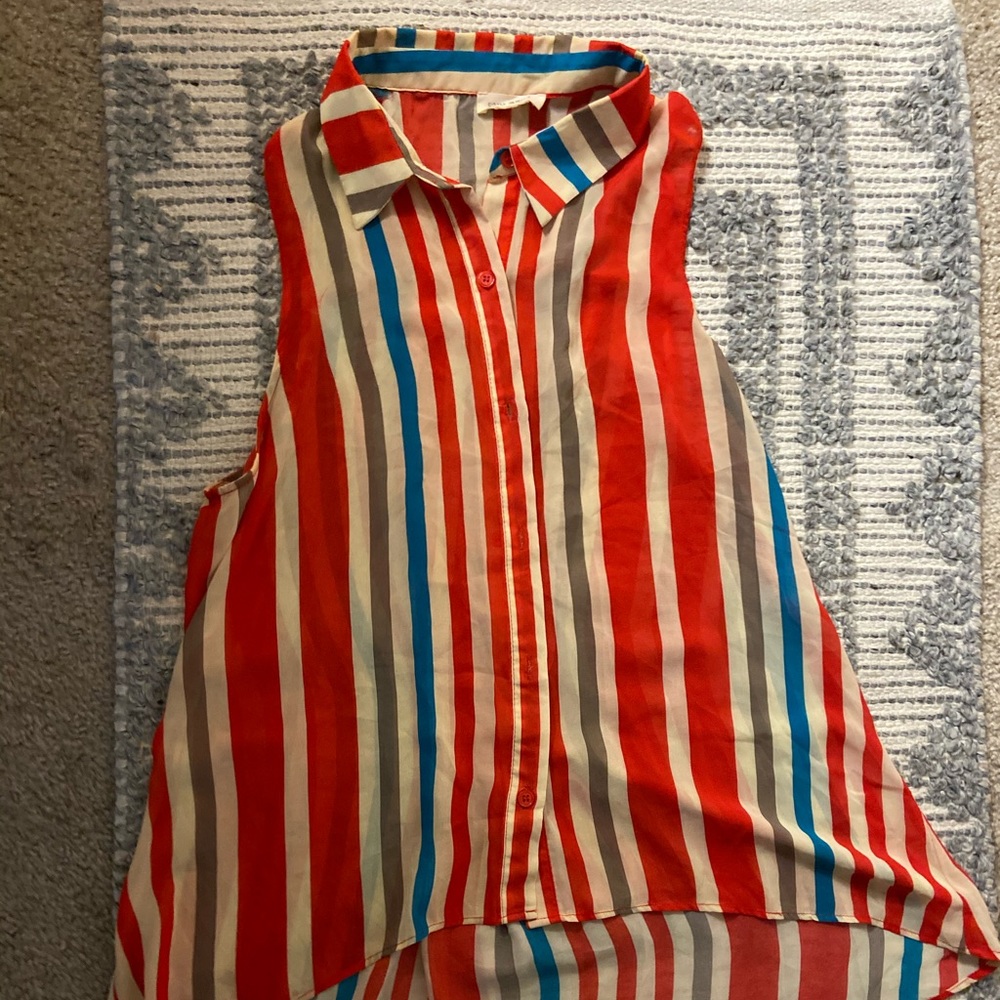 Button up tank top multiple color